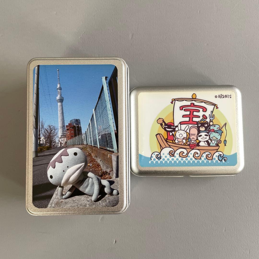 アランジアロンゾ　空き缶　セット　カッパ　菓子缶　七福神