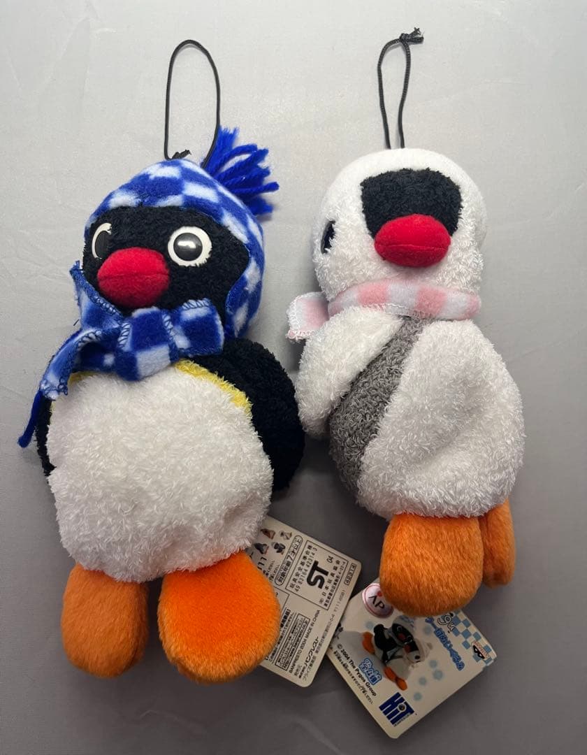 激レア　ピングー　チェックマフラー付きぬいぐるみ　マスコット