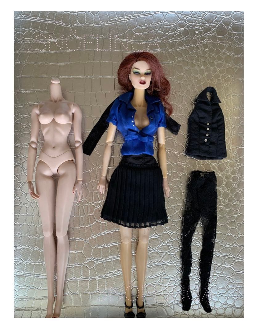 Fashion Royalty ドール+替えボディ+アウトフィット セット没有明显的损伤或污渍