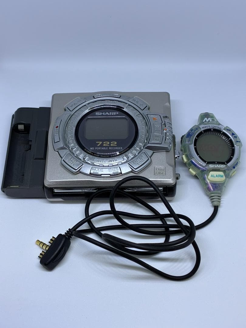 シャープ MD-MS722-S MDポータブルレコーダー MDプレーヤーSHARP;有损伤或污渍