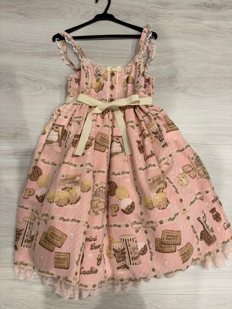 Cream Cookie CollectionハイウエストジャンパースカートAngelic Pretty;没有明显的损伤或污渍