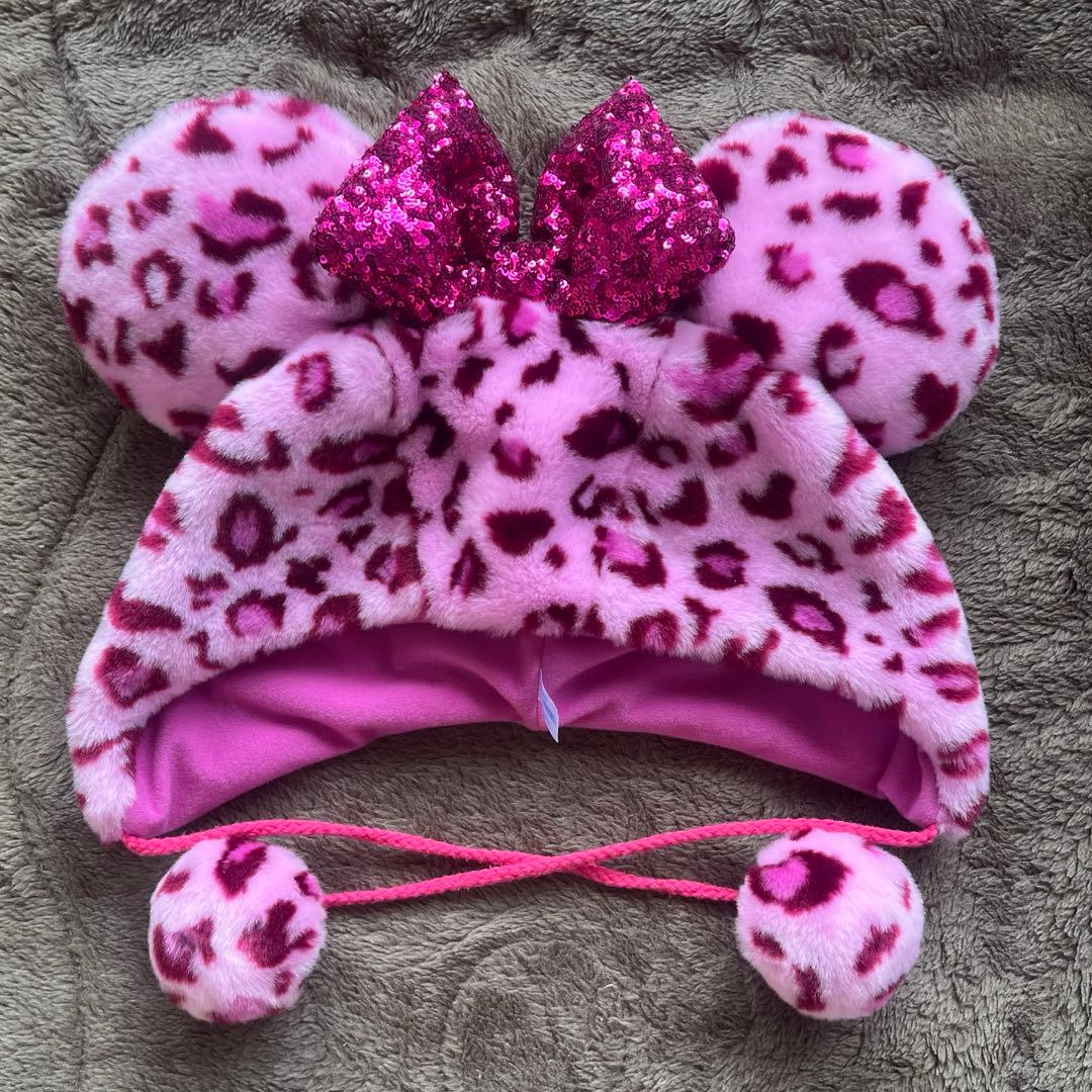 Disney ディズニー ファンキャップ ヒョウ柄 ピンク