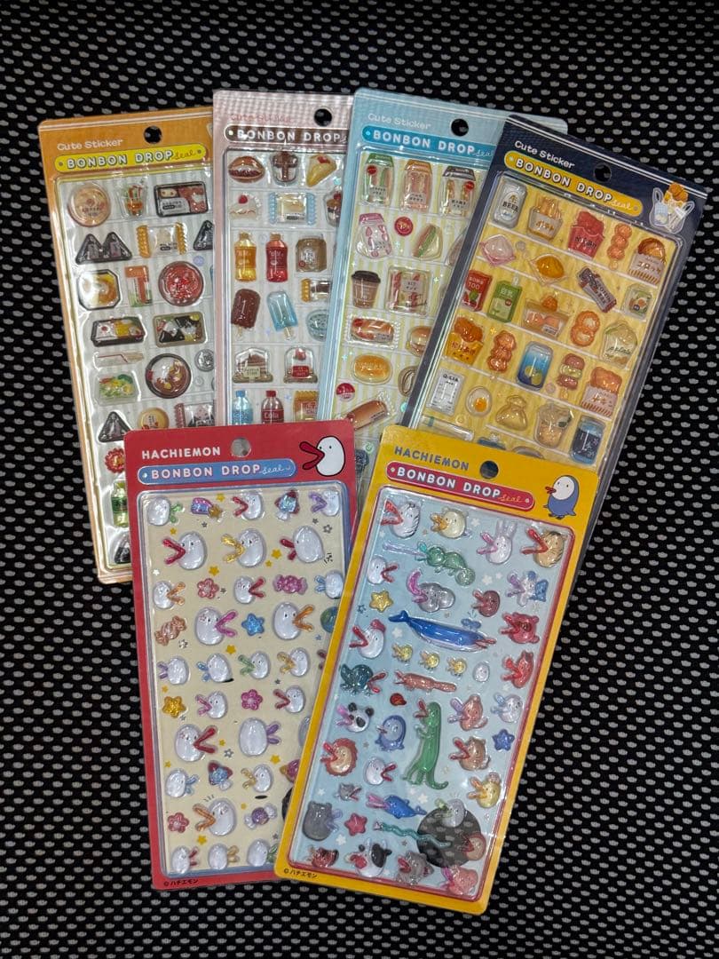 ボンボンドロップシール 6枚セット【正規品】ハチエモン２種 コンビニ４種