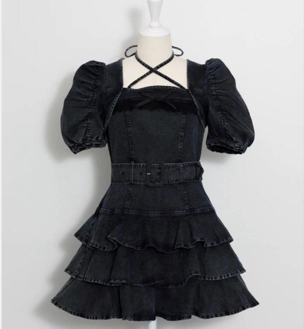 ピウム pium ティアードフリルミニワンピース