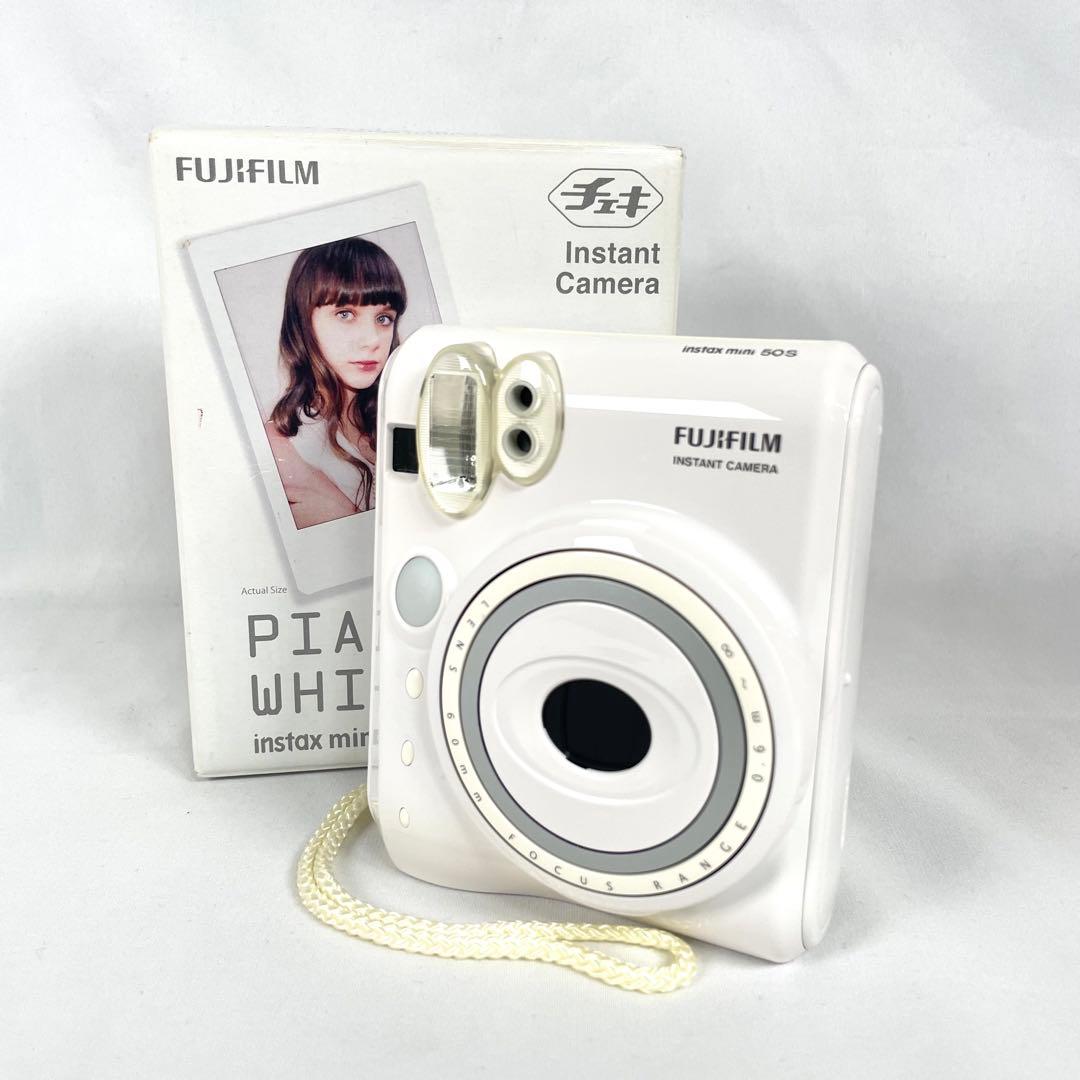 ⭐︎稼動品⭐︎FUJIFILM instax mini 50S ピアノホワイト没有明显的损伤或污渍