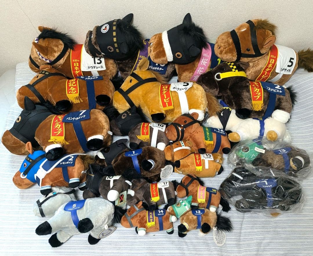 サラブレッドコレクション big ぬいぐるみ マスコット 競馬 ダービーまとめ没有明显的损伤或污渍