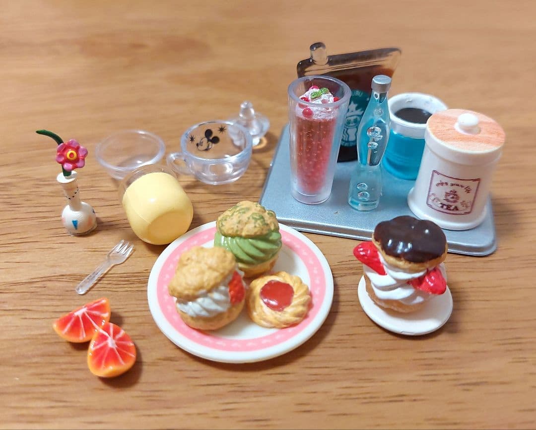 リーメント　ミニチュア　シュークリームセットRE-MENT;没有明显的损伤或污渍