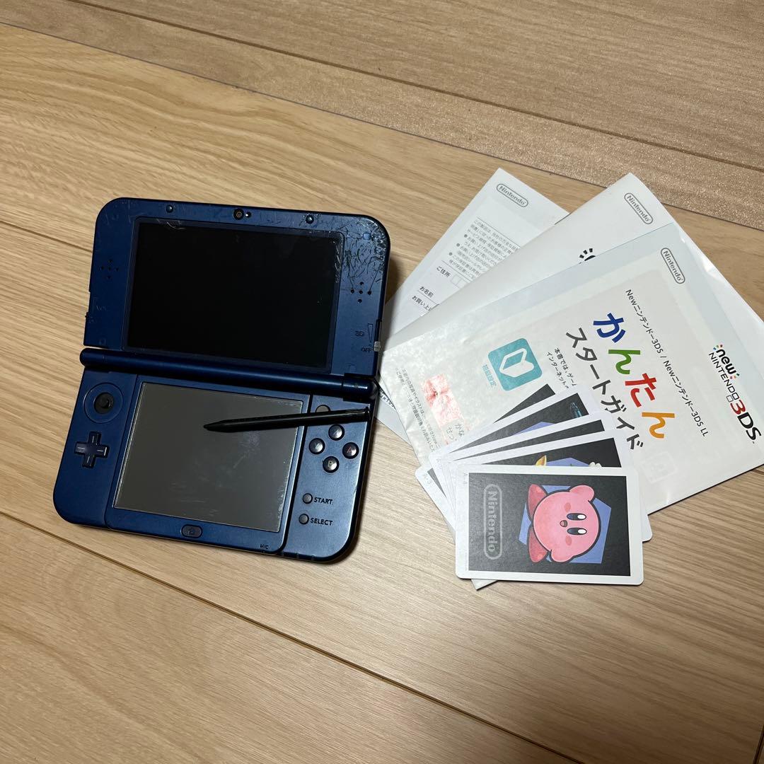 Newニンテンドー3DS LL メタリックブルーニンテンドー3DS;有损伤或污渍