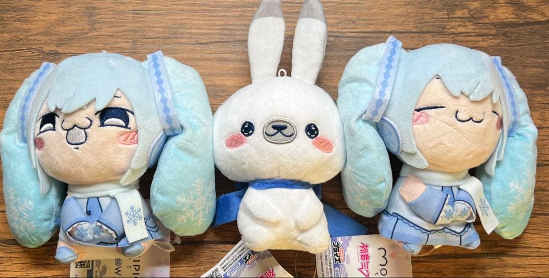 初音ミク もちぴこぬいぐるみ 雪ミク スカイタウン10th ver. 3点セット接近未使用