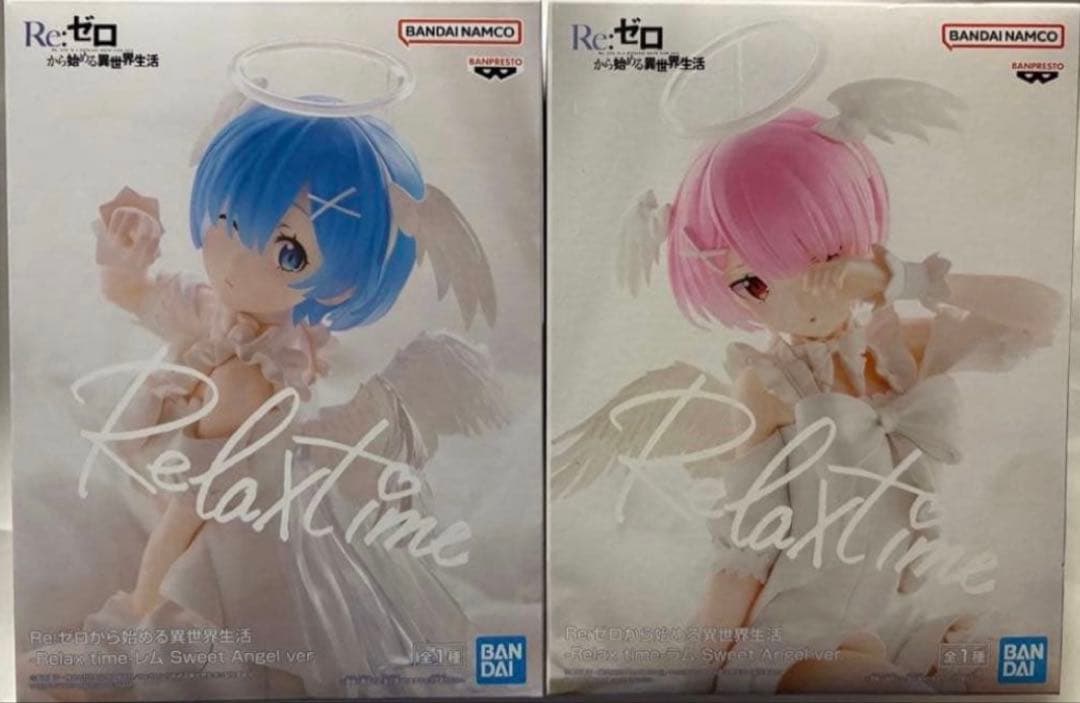 リゼロ -Relax time-レム＆ラムSweet Angel ver.BANPRESTO;未使用