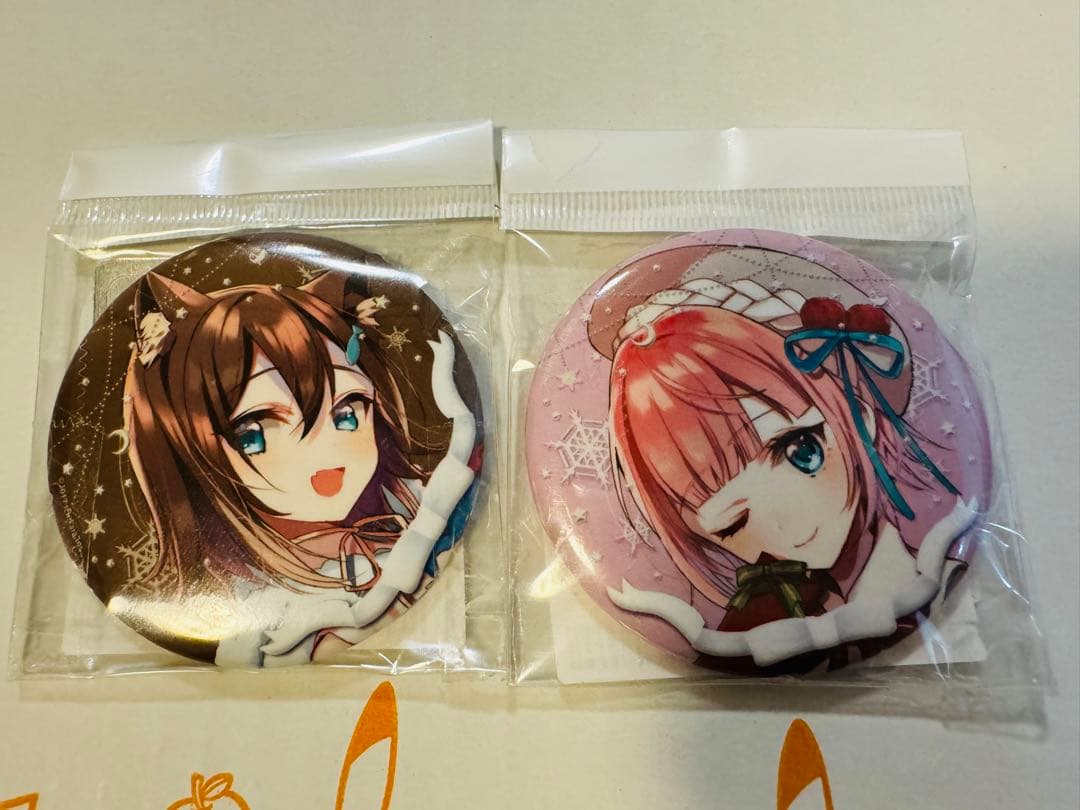 にじさんじ　クリスマス　2018 缶バッジ　文野環 夕陽リリ