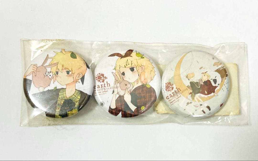鏡音リン 鏡音レン 缶バッジ earth music&ecology没有明显的损伤或污渍