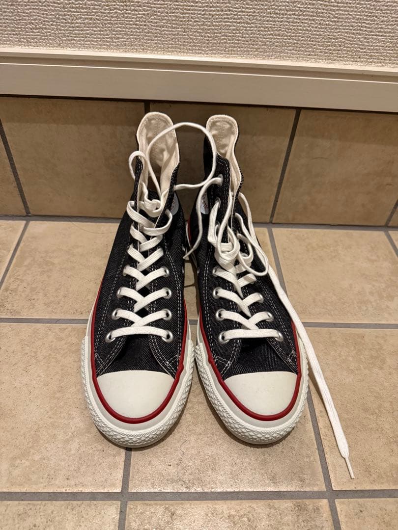 コンバース オールスター ブラック ハイカット　デニム生地Converse;未使用