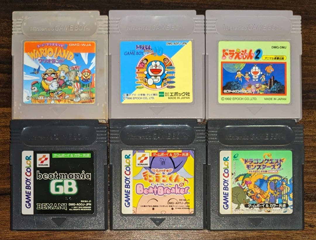 ゲームボーイソフト（ドラえもん, beatmania GB など）6点セット