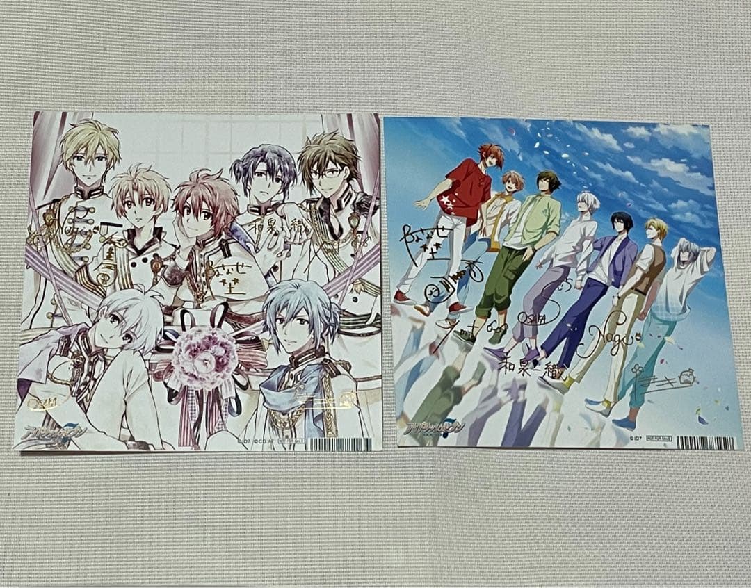 アイドリッシュセブン　箔押し複製サイン入りイラストシート