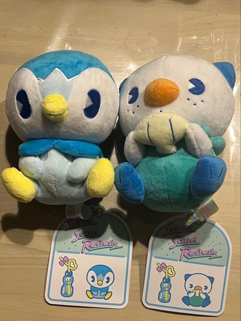 ポケモン　ぬいぐるみ　ポッチャマ　ミジュマル　サイコソーダリフレッシュ未使用
