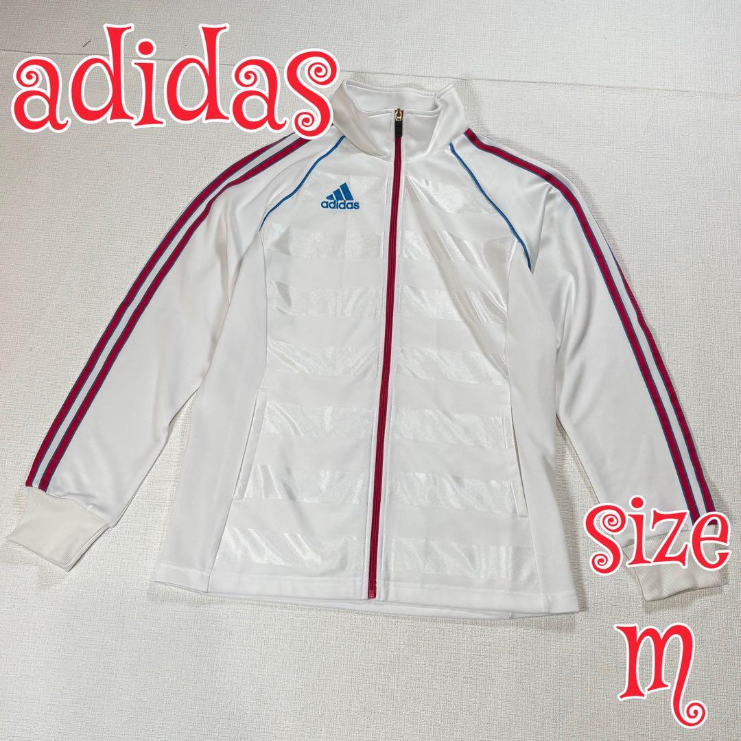 adidas レディース UVカット トラックジャケット ホワイト Mサイズadidas;没有明显的损伤或污渍