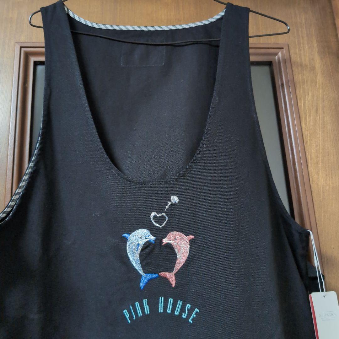 7月末まで　ピンクハウス　イルカ刺繍ジャンパースカ―ト黒PINK HOUSE;未使用