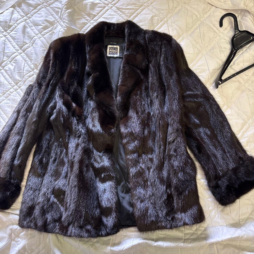 SAGA MINK ミンクファーショートコートSAGA FURS;没有明显的损伤或污渍