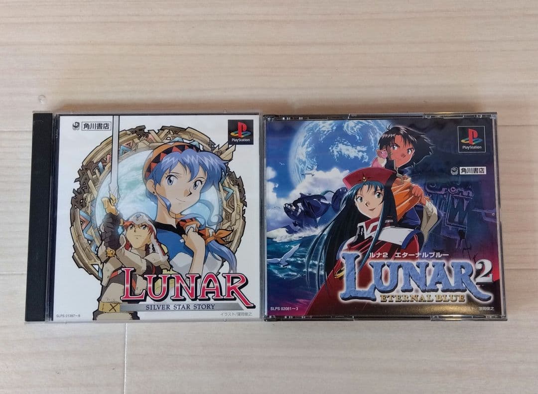 PS1 ソフト　ルナ シルバースターストーリー+エターナルブルー没有明显的损伤或污渍