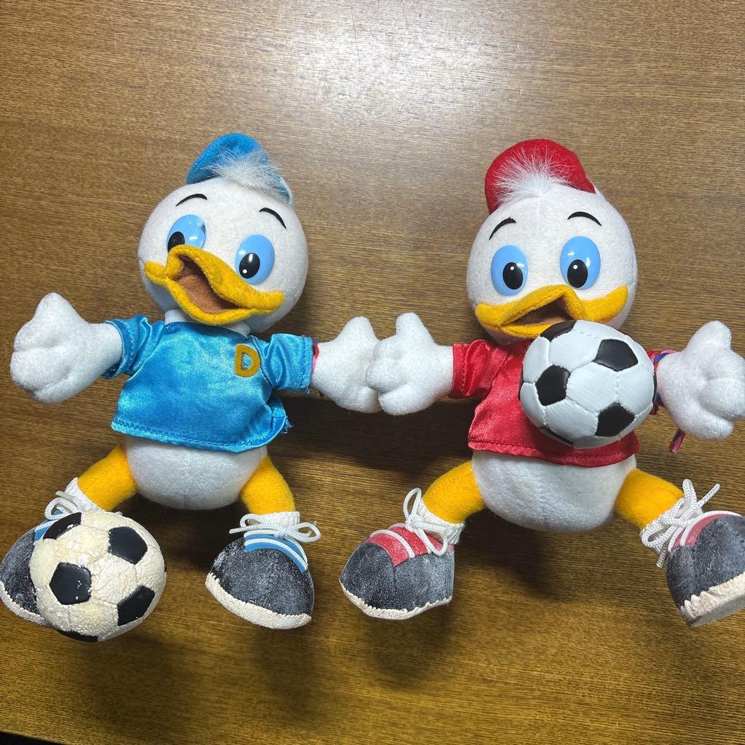 ディズニー Disney サッカー ヒューイ デューイ ぬいぐるみ有损伤或污渍