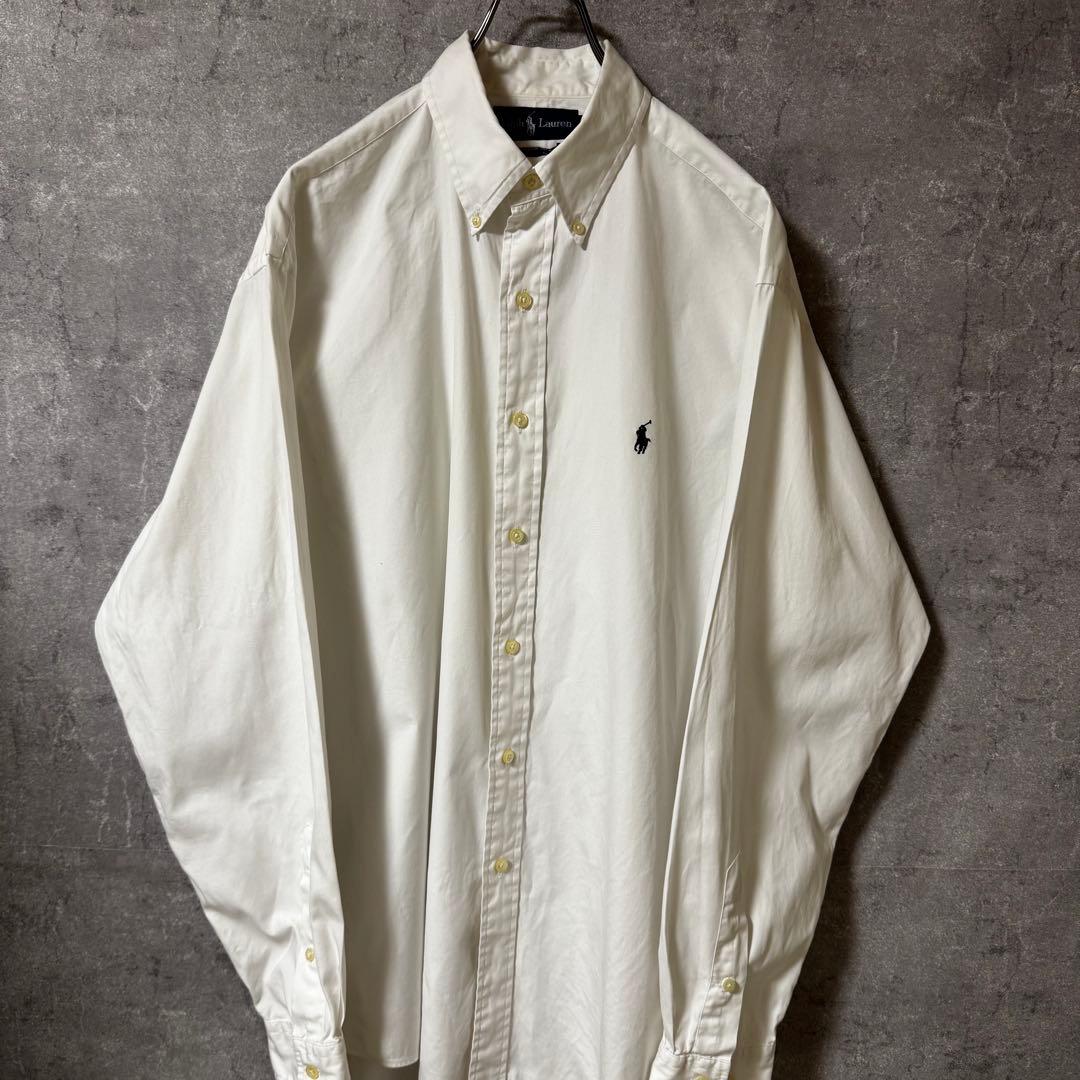 ラルフローレン 長袖シャツ　BDシャツ　白Ralph Lauren;没有明显的损伤或污渍