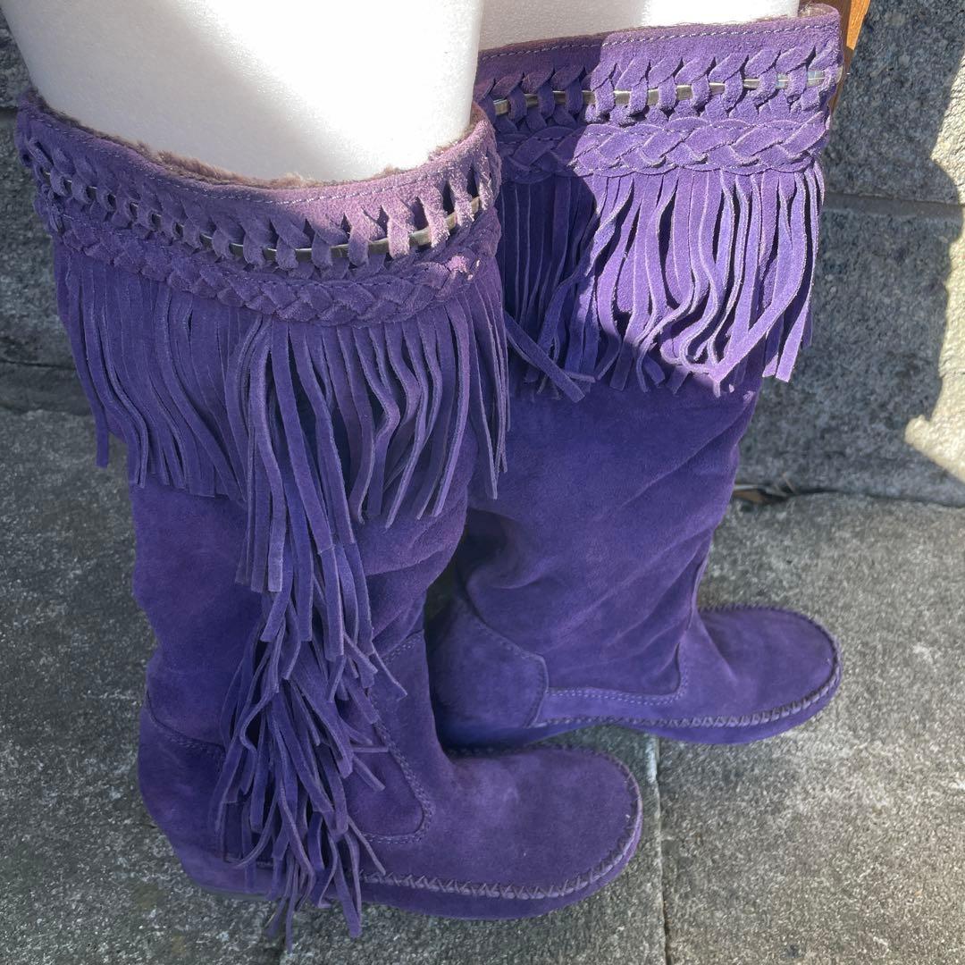 卑弥呼 ロングブーツ 23.5㎝ 紫卑弥呼;没有明显的损伤或污渍