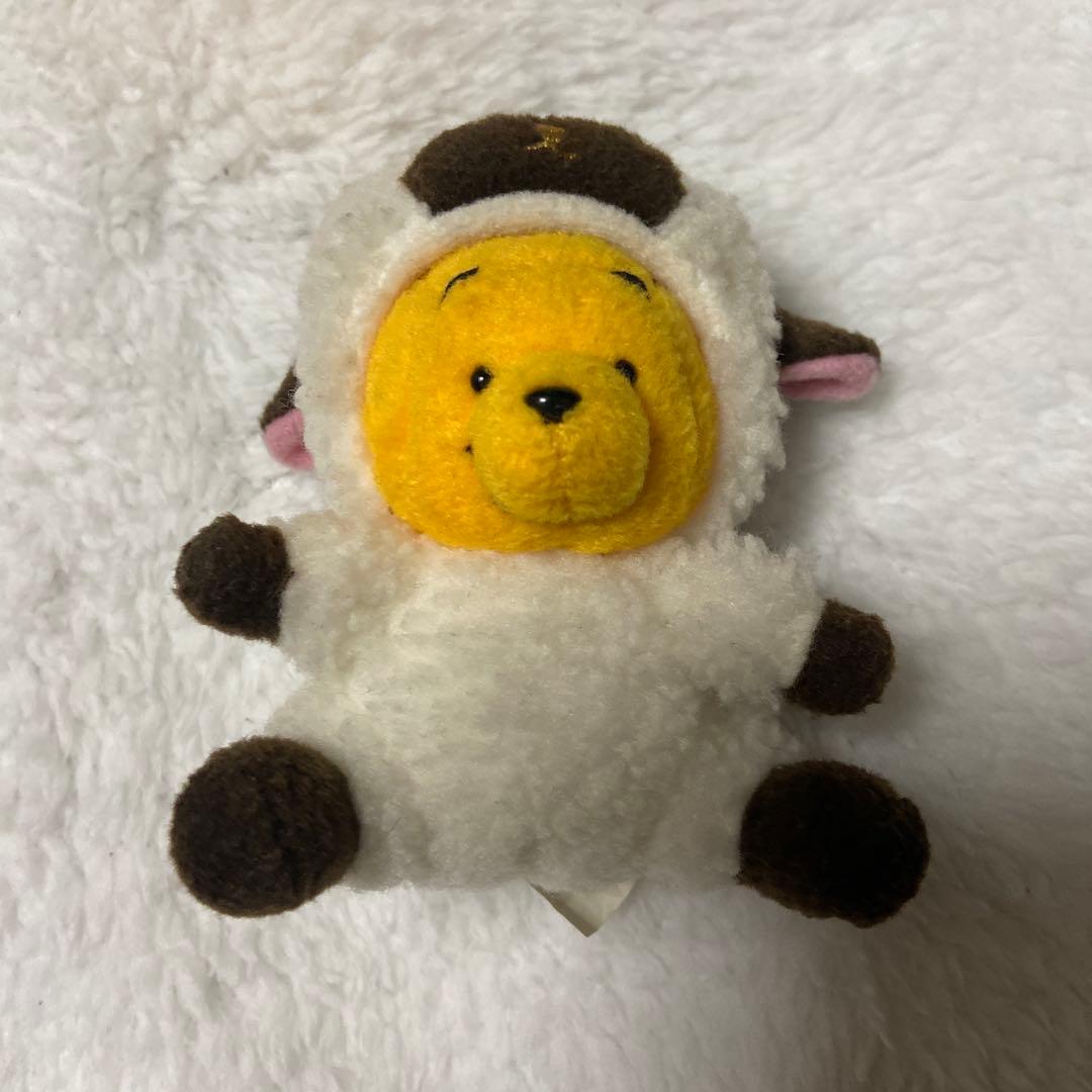 くまのプーさん ぬいぐるみ　プーさん　ひつじ　羊　着ぐるみ　ヒツジDisney;没有明显的损伤或污渍