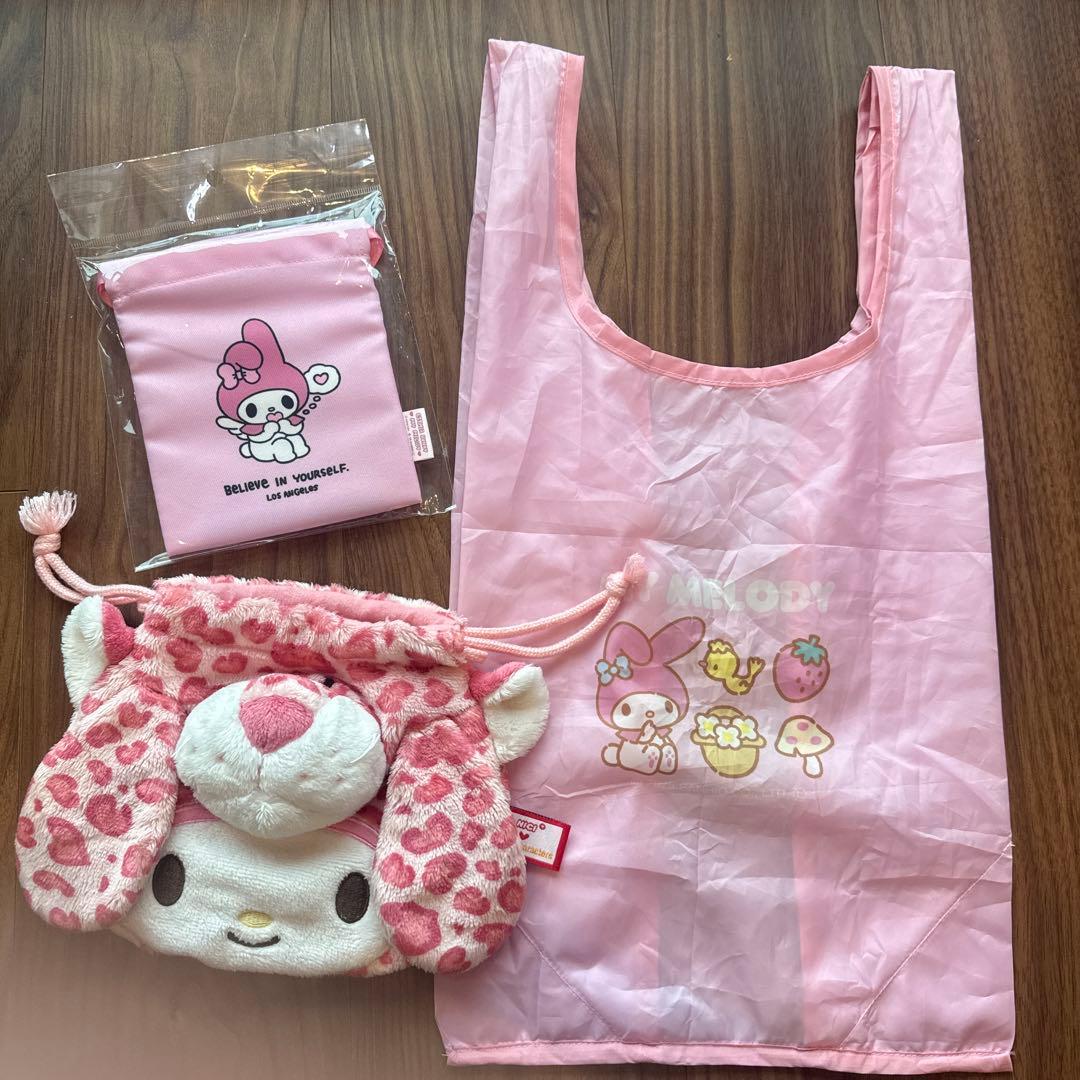 マイメロディ　ヒョウ柄巾着　NICI コラボ　サンリオ　美品　おまけ2つ付没有明显的损伤或污渍