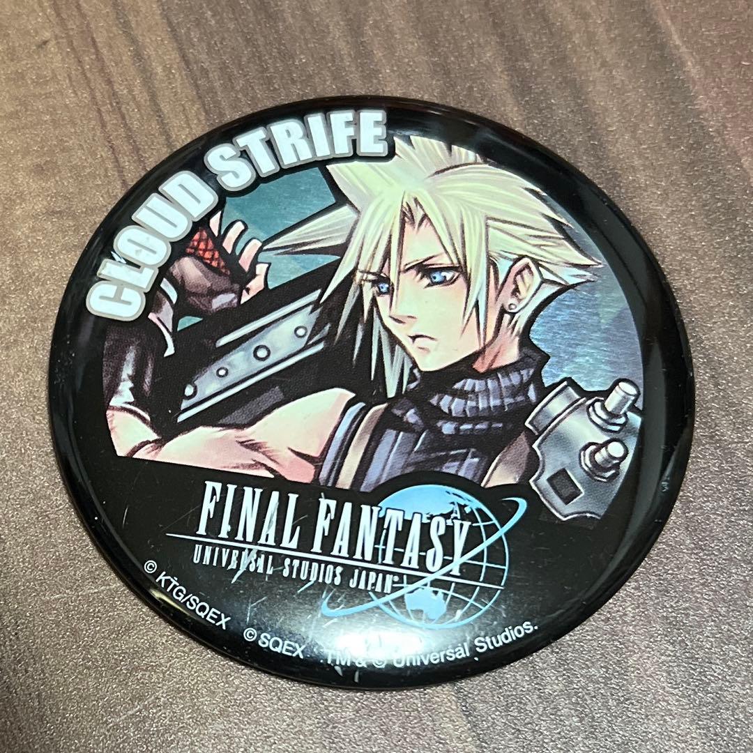 ユニバ　クラウド 缶バッジ Final Fantasy