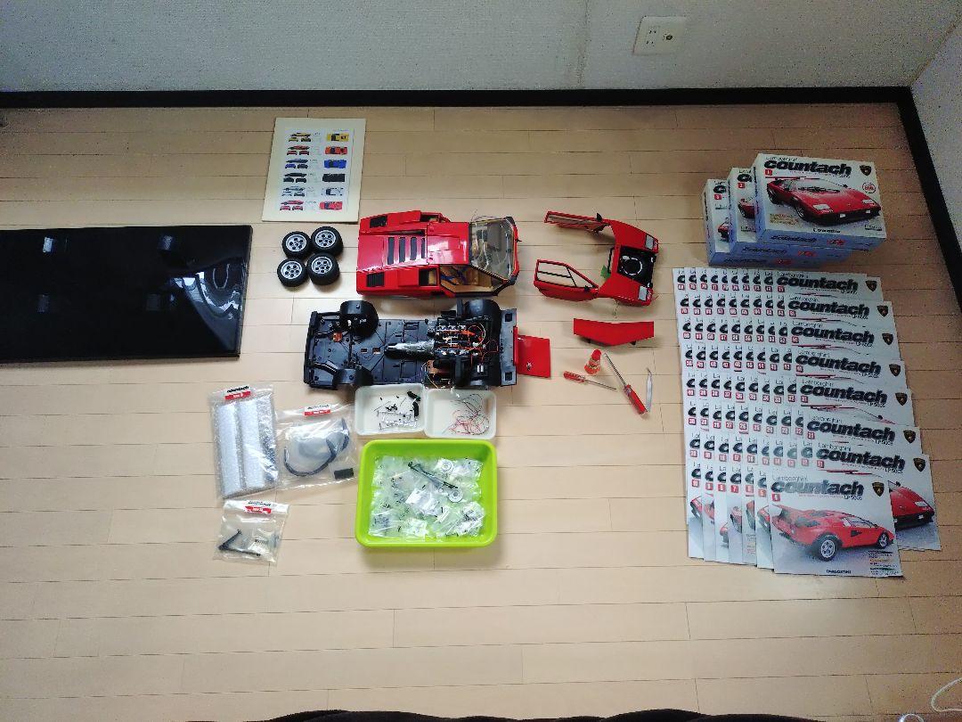 Countach 未組立ジャンク品 赤 1/12有些许损伤或污渍