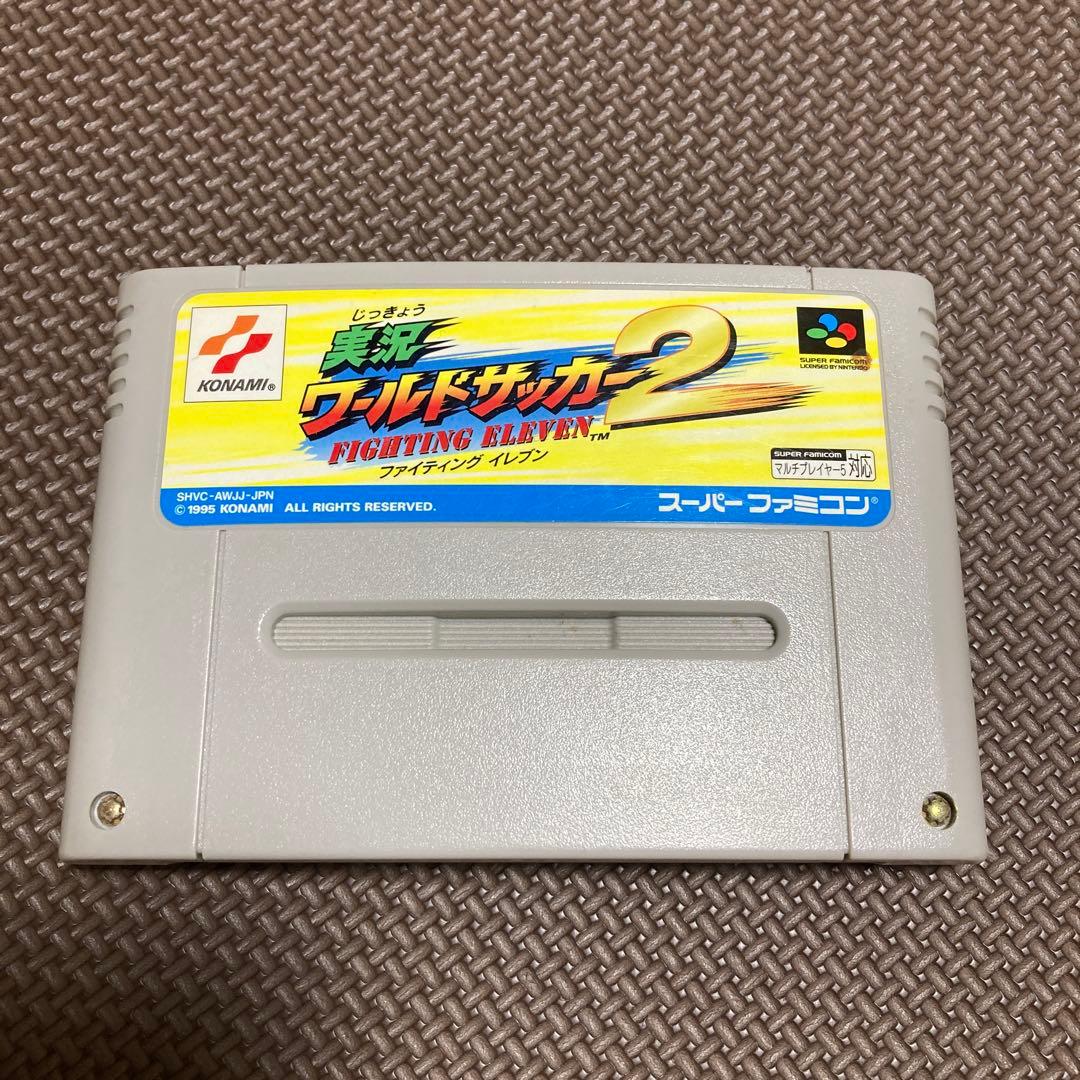 実況 ワールドサッカー２ KONAMI スーパーファミコンソフト没有明显的损伤或污渍