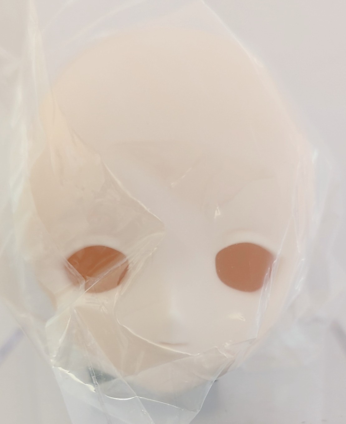 ボークス オプションパーツ DDヘッド DDH-01 アイホールオープン やわフタver セミホワイト肌