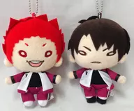 牛島＆天童(ジャージ) にとたん ボールチェーン付ぬいぐるみ2個セット 「ハイキュー!!」 ジャンプショップ限定