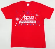 Aqours Tシャツ(KOBE) レッド Sサイズ 「ラブライブ!サンシャイン!! Aqours 2nd LoveLive! HAPPY PARTY TRAIN TOUR」