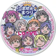 Aqours まちあるき缶バッジ(沼津地元愛まつり) 「ラブライブ!サンシャイン!!」 沼津まちあるきスタンプ