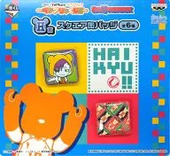 BE＠RBRICK -ベアブリック- 黒尾鉄朗 スクエア缶バッジ きゅんキャラいらすとれーしょんず 「一番くじ ハイキュー!!ベアブリック～ベアブリッくじ!!～」 H賞