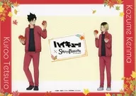孤爪研磨＆黒尾鉄朗 A4ペーパーランチョンマット 「ハイキュー!!×SWEETS PARADISE 第2弾」 コラボカフェ利用特典