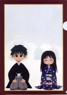 集合/祈本里香＆乙骨憂太 A4クリアファイル(跪坐絵) 「劇場版 呪術廻戦 0」