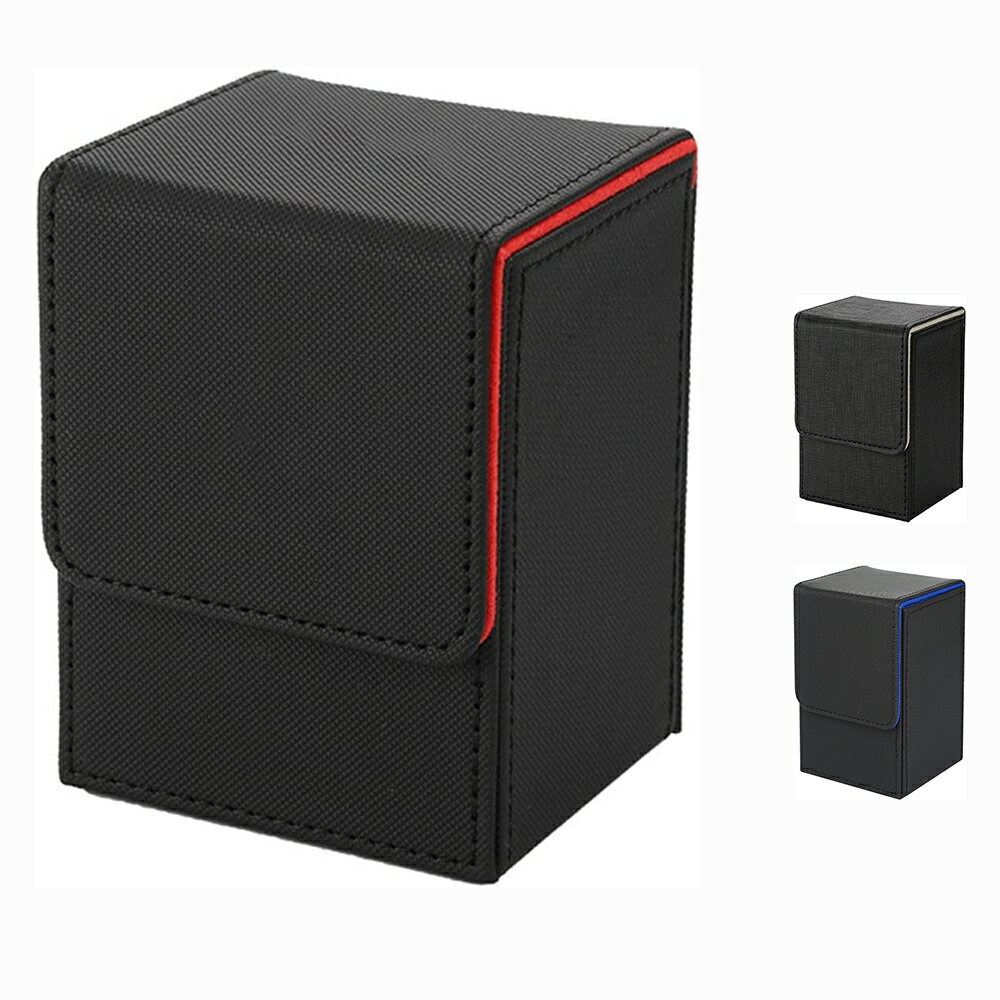 デッキケース トレカケース 縦入れ マグネット PU レザー 100枚 スリーブ対応 「 遊戯王 ポケモン デュエマ 各種 カードゲーム BOX 」