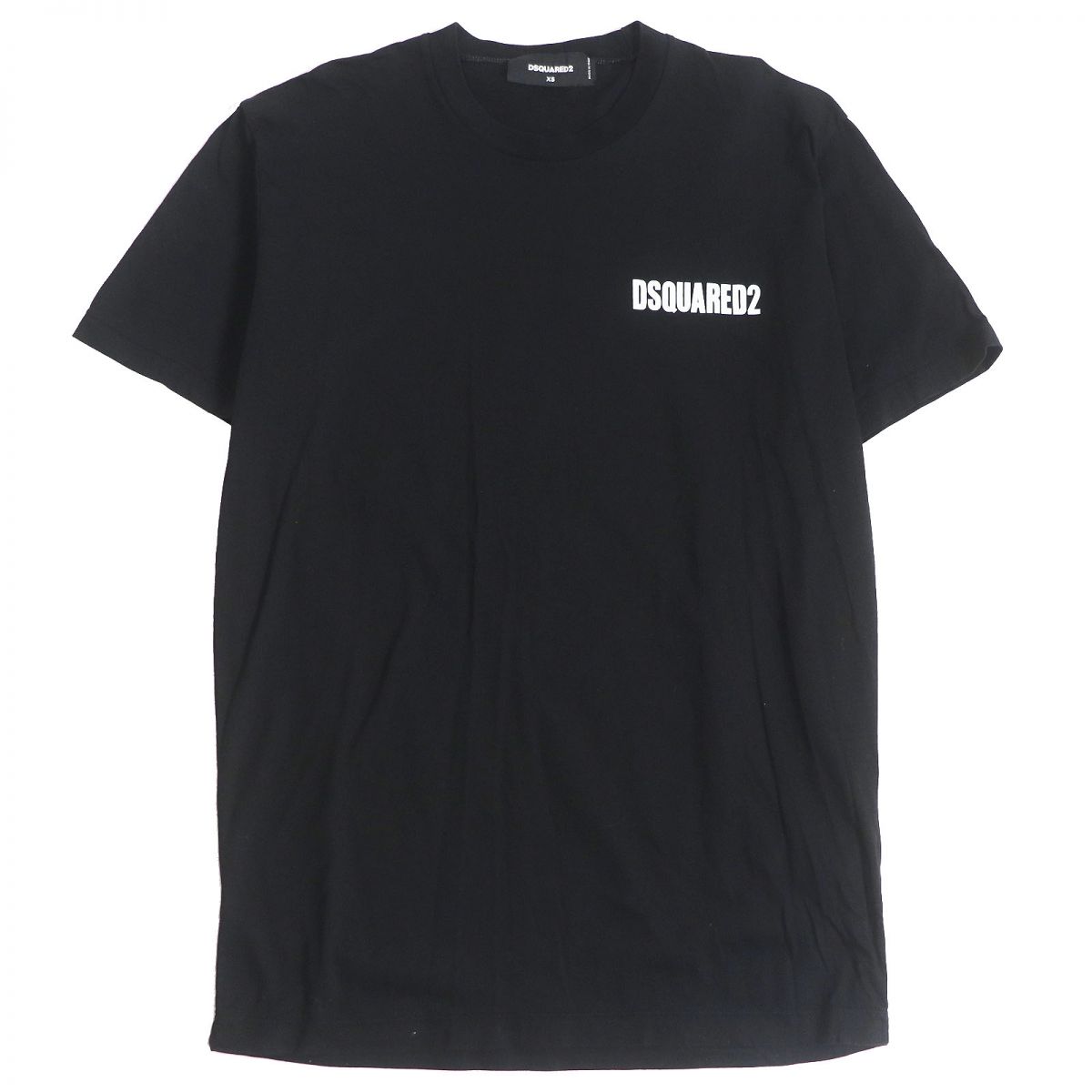 【ドンドン見直し】美品□21AW DSQUARED2/ディースクエアード S74GD0903 NIAGARA FALLS ロゴプリンント 半袖Tシャツ/カットソー ブラック XS 伊製 正規品【中古】