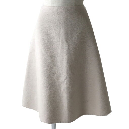 美品△正規品 PRADA プラダ 2020年 P142S アンゴラ・カシゴラ混 Aライン フレアスカート レディース ライトベージュ 38 イタリア製【中古】