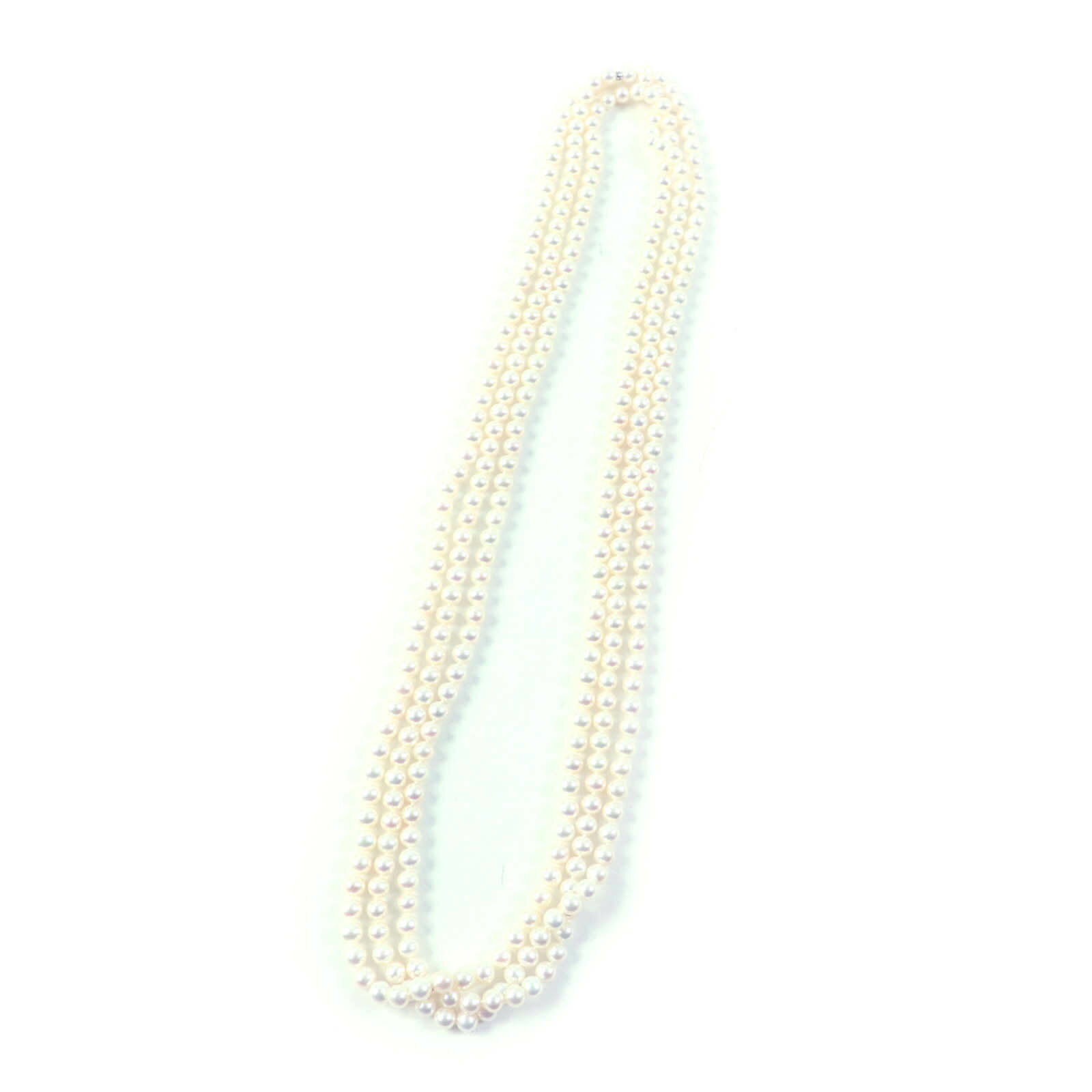 極美品★TIFFANY&Co. ティファニー ジーグフェルド コレクション パール ラップ ネックレス パール SV925 ホワイト 95インチ 箱・ケース付き レディース【中古】