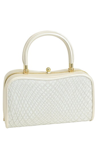 【フォーマル用|振袖にもOK】 和装バッグ ウェーブライン パールデザイン フォーマルに幅広く!