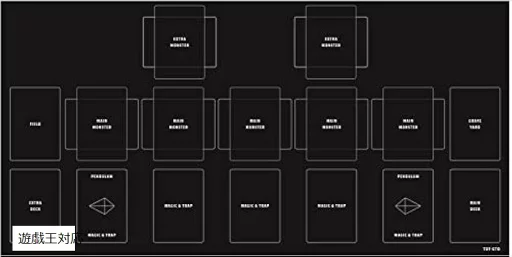プレイマット ラバーマット シンプルデザイン 60x30cm ふちなし 滑りにくく めくれにくい カードを傷から守り ゲームをやりやすくスムーズに 丸めやすい 遊戯王対応 (ブラック&ホワイト, 遊戯王対応)