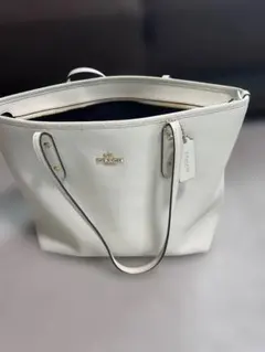 ホワイト トートバッグ 合成皮革