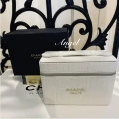 CHANEL バニティケースツィードベージュ