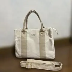 Lee トートバッグ / アイボリー ベージュ(肩がけ紐付)