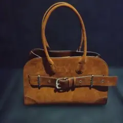 JEANASIS ブラウン スエード ベルト付きトートバッグ