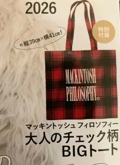 【大人気】LEE 付録　チェック柄 BIGトート　マッキントッシュ